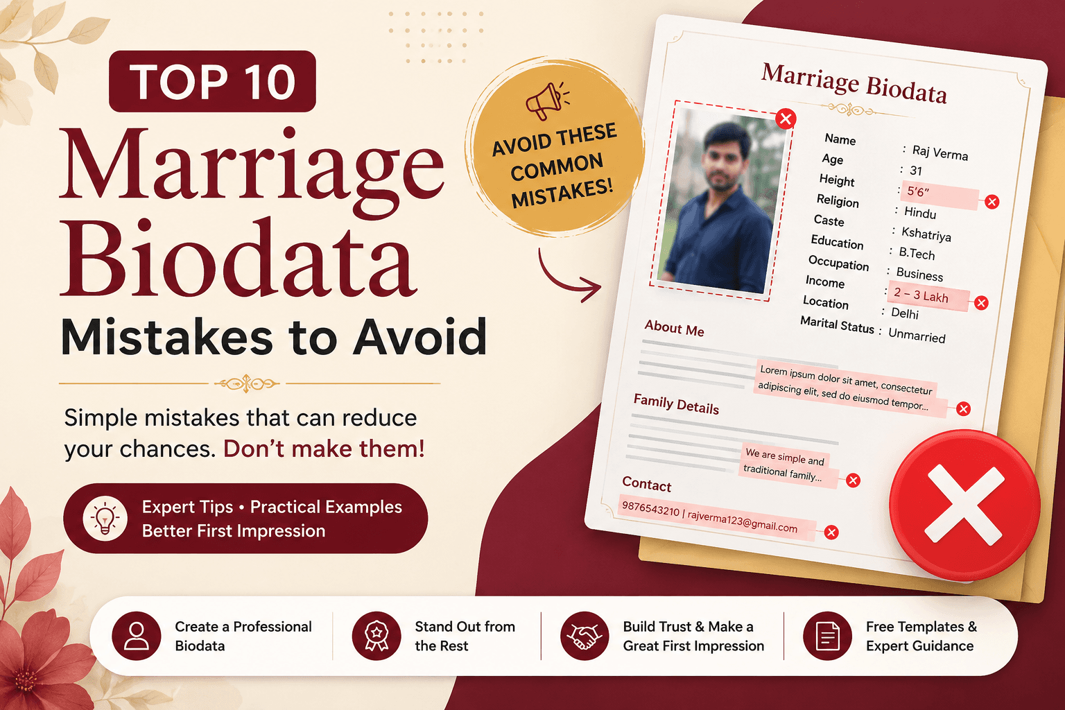 Top 10 Marriage Biodata Mistakes to Avoid